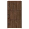 vidaXL Bookcase Brown Oak 40x24x77 cm Engineered Wood
