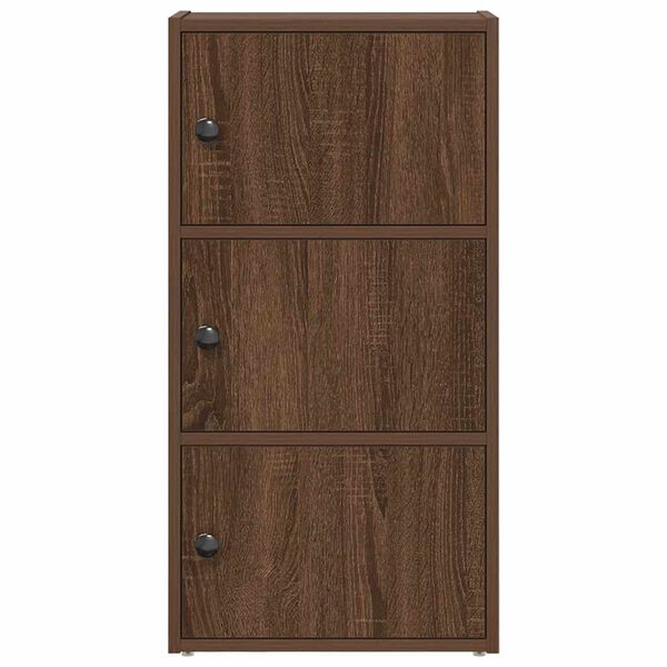 vidaXL Bookcase Brown Oak 40x24x77 cm Engineered Wood