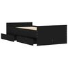 vidaXL Bed Frame with Drawers without Mattress Black 90x200 cm