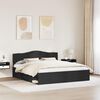 vidaXL Bed Frame with Headboard Black 180 x 200 cm Solid Pine Wood