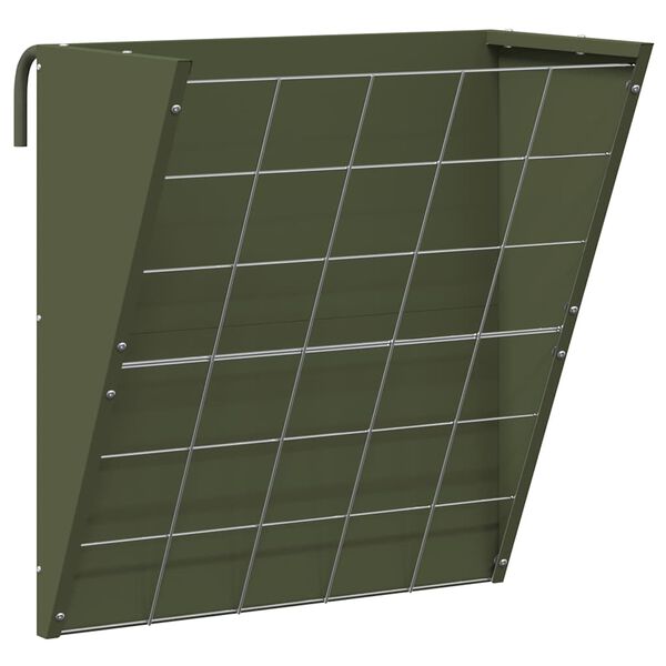 vidaXL Hanging Hay Feeder Olive Green 61 x 33 x 66 cm