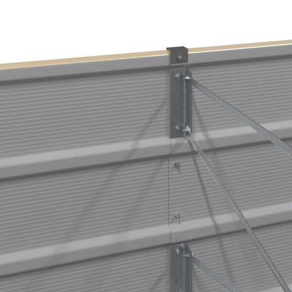 vidaXL Planter Ivory 385 x 50 x 77 cm Galvanised Steel