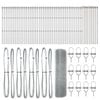 vidaXL Fence with Posts Silver 0.5 x 100 m Steel