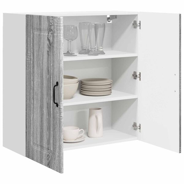 vidaXL Kitchen Cabinet with Storage Kalmar Grey Sonoma 80 x 31 x 80 cm