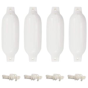 vidaXL Boat Fenders 4 pcs White &Oslash; 11x40 cm PVC