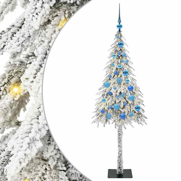 vidaXL Christmas Tree with 150 LEDs White 150 cm PE and Steel