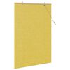 vidaXL Roller Blind with Curtains Manual Yellow 110 x 160 cm Bamboo