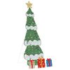 vidaXL Lighted Christmas Tree with 3 Gift Boxes 2D Warm White 210 cm