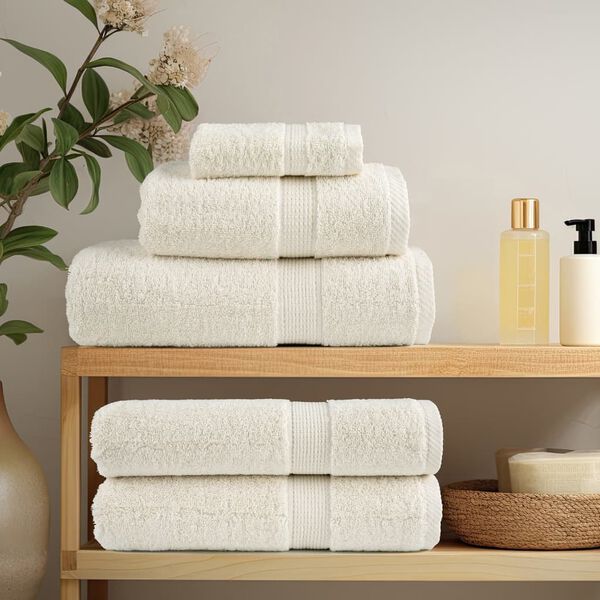 vidaXL Premium Sauna Towels SOLUND 4 pcs Cream 80x200 cm 600 gsm