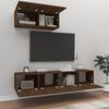 vidaXL 3 Piece TV Cabinet Set Brown Oak Engineered Wood