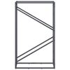 vidaXL Firewood Rack Anthracite 60x25x100 cm Cold-rolled steel