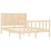 vidaXL Bed Frame without Mattress Small Double Solid Wood Pine
