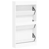 vidaXL Shoe Cabinet White 59x17x108 cm Engineered Wood