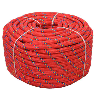 vidaXL Marine Rope Polypropylene 18 mm 50 m Red