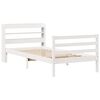 vidaXL Bed Frame with Headboard without Mattress White 90x200 cm