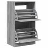 vidaXL Shoe Cabinet with 2 Flip-Drawers Grey Sonoma 60x42x108 cm