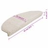 vidaXL Stair Mats 10 pcs 65x21x4 cm White Half Round Large