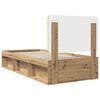 vidaXL Bed Frame Artisian Oak 75 x 190 cm Solid Pine Wood