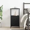 vidaXL Bedside Cabinet Black Oak 34 x 35.5 x 70 cm Engineered Wood