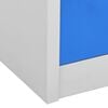vidaXL Locker Cabinets 2 pcs Light Grey and Blue 90x45x92.5 cm Steel