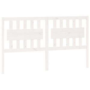 vidaXL Bed Headboard White 165.5x4x100 cm Solid Wood Pine