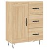 vidaXL Highboard Sonoma Oak 69.5x34x180 cm Engineered Wood