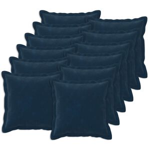 vidaXL Cushion with Pillow HOUTEN 12 pcs Blue Microfiber Fleece