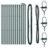 vidaXL Fence Posts Manual 13 pcs Green Ø32mm 120 cm Galvanised steel
