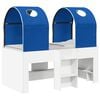 vidaXL Bed with Tunnel 3 pcs White and Blue Engineered Wood