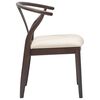 vidaXL Dining Chair 2 pcs Light Brown and Light Solid Rubber Wood