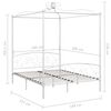 vidaXL Bed Frame without Mattress with Canopy White 160x200 cm Metal