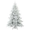 vidaXL Artificial Hinged Christmas Tree White 240 cm PVC and Steel