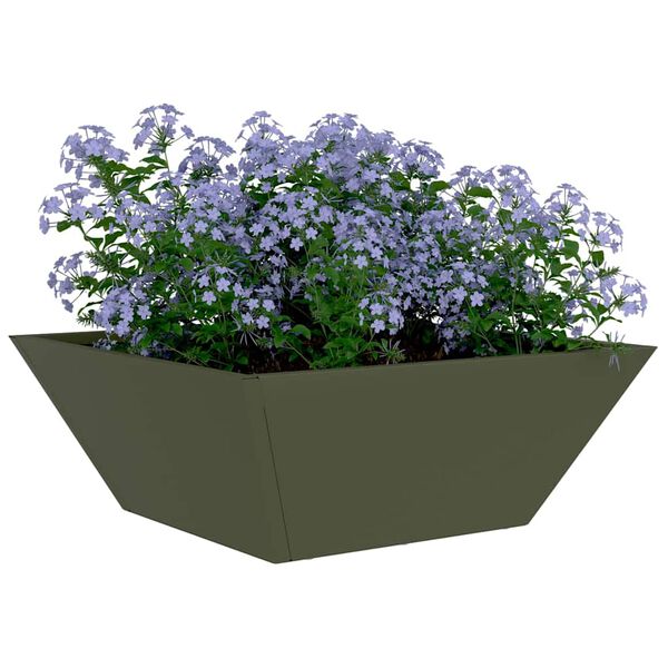 vidaXL Garden Planter 5 pcs Olive Green 40 x 40 x 15 cm