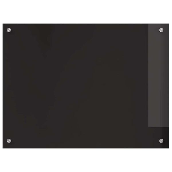 vidaXL Kitchen Backsplash 2 pcs Black 80 x 60 cm Tempered Glass