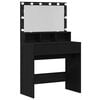 vidaXL Dressing Table Black Oak 80 x 41 x 134.5 cm Engineered Wood