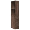 vidaXL Narrow Bathroom Cupboard with Wheels Brown Oak Engineered Wood