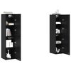 vidaXL TV Cabinet Set Wall-mounted Black Oak Engineered Wood