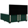 vidaXL Box Spring Bed with Mattress Dark Green 200x200 cm Velvet