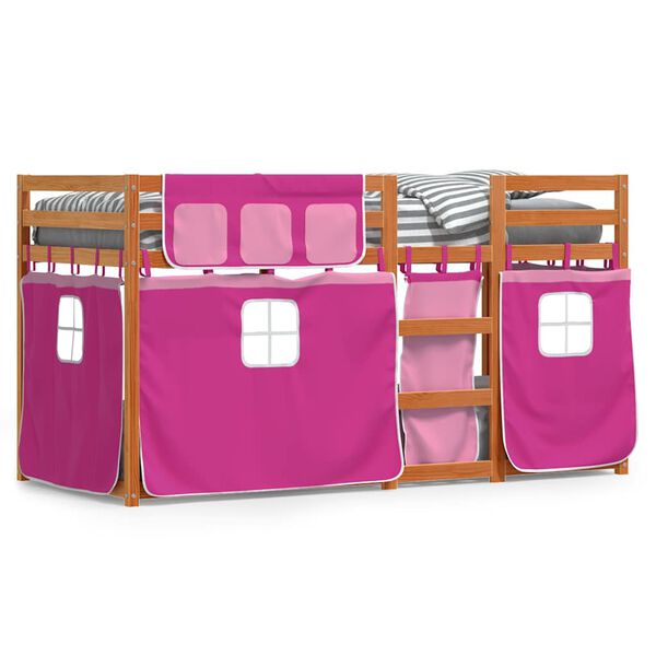 vidaXL Bunk Bed without Mattress Pink 90x190 cm Single Solid Wood Pine