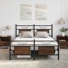 vidaXL Bed Frame without Mattress Brown Oak 150x200 cm King Size Engineered Wood