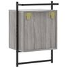 vidaXL Bedside Cabinet Wall-mounted Grey Sonoma 40x30x61 cm Engineered Wood