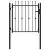 vidaXL Fence Gate HORST 100 x 100 cm Metal Black Lockable