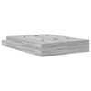 vidaXL Storage Bed Frame Grey Sonoma 140 cm Engineered Wood