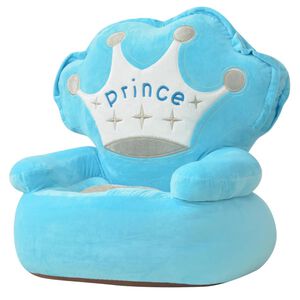 vidaXL Kids' Chair | Blue | Polyester plush | 52 x 48 x 50 cm | Great Design