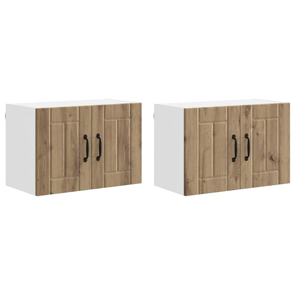 vidaXL Kitchen Wall Cabinets 2 pcs Artisan Oak 60 x 31 x 40 cm