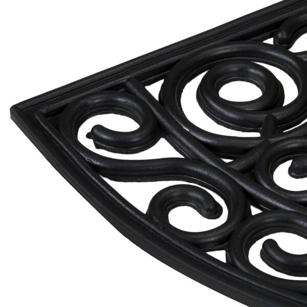 vidaXL Door Mat Half Round 45x75 cm Rubber