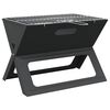 vidaXL Outdoor Grill 46 x 31 x 31 cm Steel Black