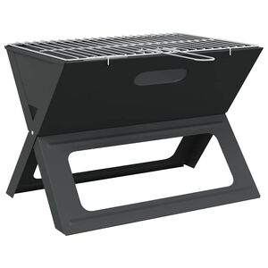 vidaXL Outdoor Grill 46 x 31 x 31 cm Steel Black