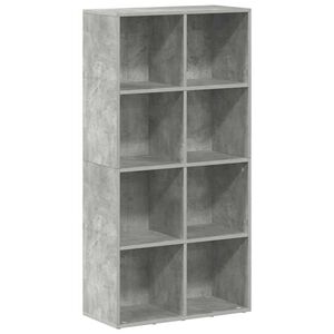 vidaXL Book Cabinet/Sideboard Concrete Grey 66x30x130 cm Engineered Wood