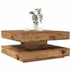 vidaXL Coffee Table 360-Degree Rotatable Old Wood 70x70x34.5 cm
